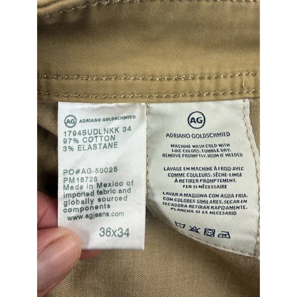 NWT AG Adriano Goldschmied Everett Men’s Slim Straight Pants Cotton 36x34 - Picture 9 of 13